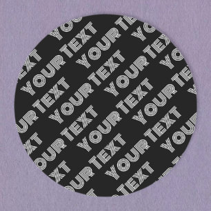 Bold Retro-modern Name or Word Pattern Classic Round Sticker