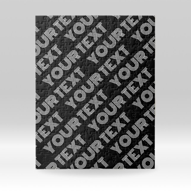 Bold Retro-modern Name or Word Pattern Jigsaw Puzzle (Creator Uploaded)