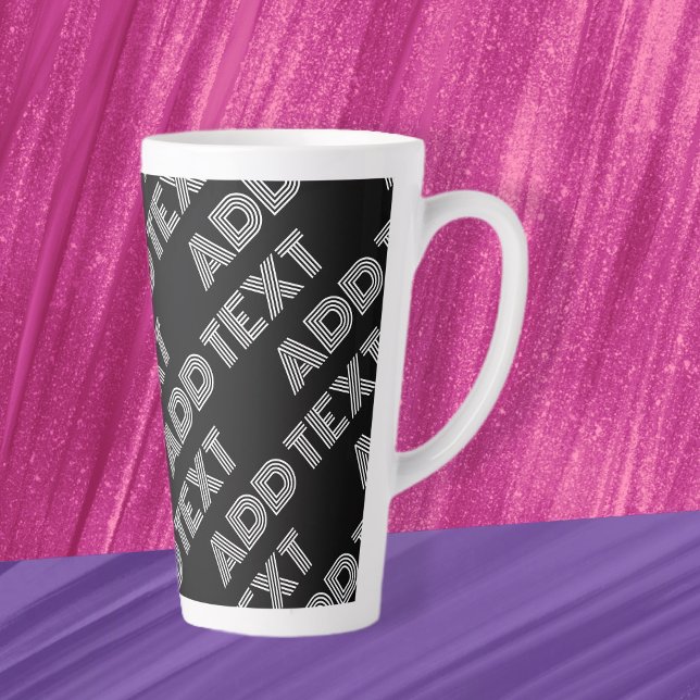 Bold Retro-modern Name or Word Pattern Latte Mug (Creator Uploaded)
