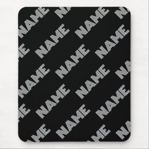 Bold Retro-modern Name or Word Pattern Mouse Mat