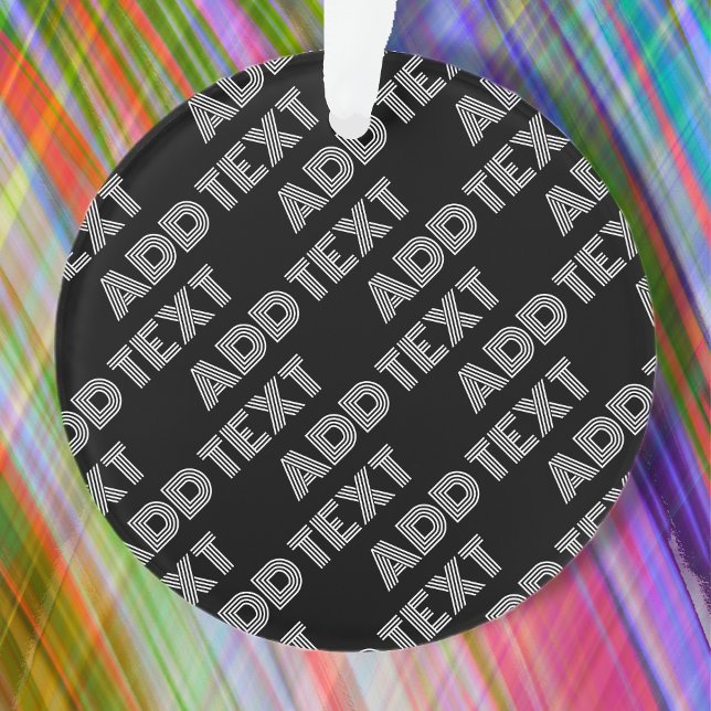 Bold Retro-modern Name or Word Pattern Ornament (Creator Uploaded)