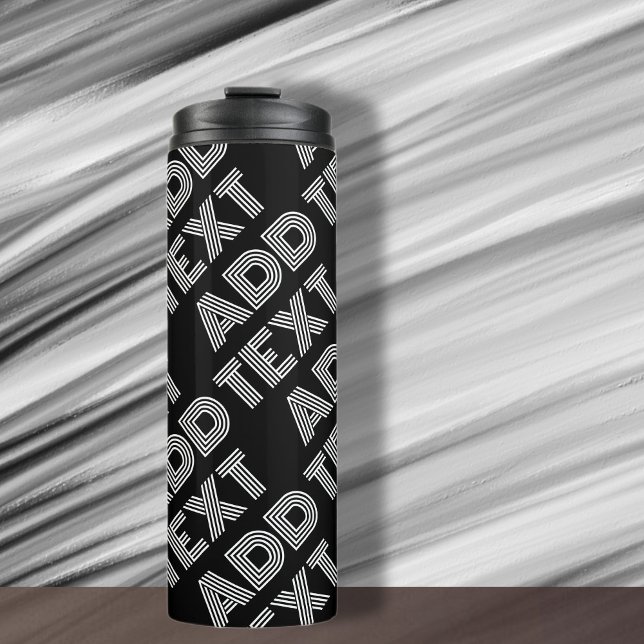 Bold Retro-modern Name or Word Pattern Thermal Tumbler (Creator Uploaded)