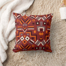 Bold Retro Pattern Decorative Throw Pillow