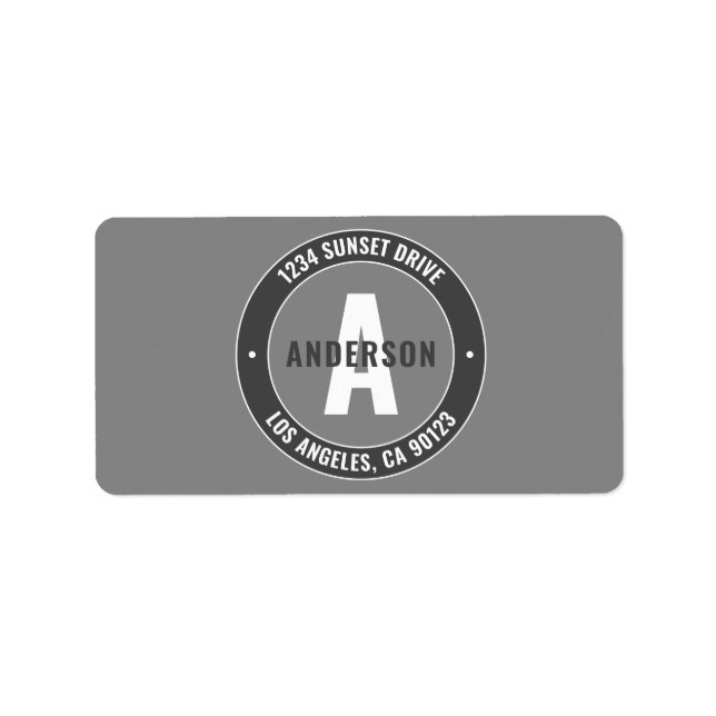 Bold Return Address Etc.| Grey Label (Front)