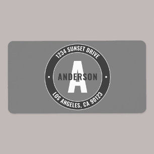 Bold Return Address Etc.  Grey Label