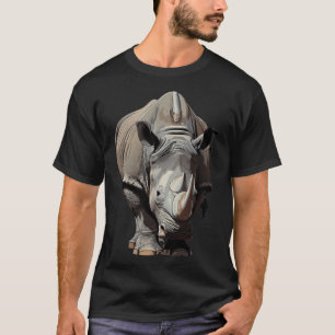 Bold Rhinoceros Wildlife Graphic T-Shirt