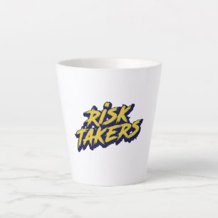 Bold "Risk Takers" Motivational Latte Mug