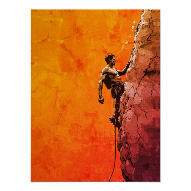Bold Rock Climber Wall Art (Front)
