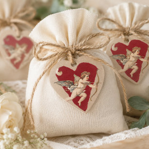 Bold Romance Classics Red Heart Angel Bow & Arrow  Favour Tags