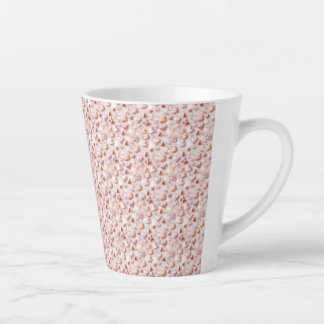 Bold Rose Gold Hearts Small Ceramic Latte Mug
