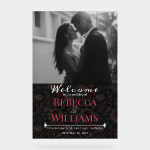 Bold Rose Traditional Wedding Signs