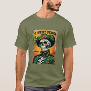 Bold Saint Patricks Battalion San Patricio Skull T-Shirt