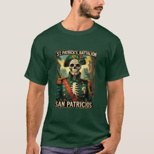 Bold Saint Patricks Battalion San Patricios Skull T-Shirt