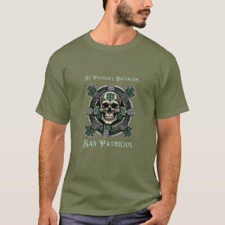 Bold Saint Patricks Battalion San Patricios Skull T-Shirt