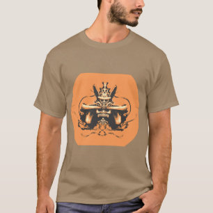 Bold Samurai Spirit Print T-Shirt