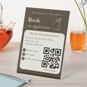 Bold Sand Scan to Book QR Code Sign Appointments