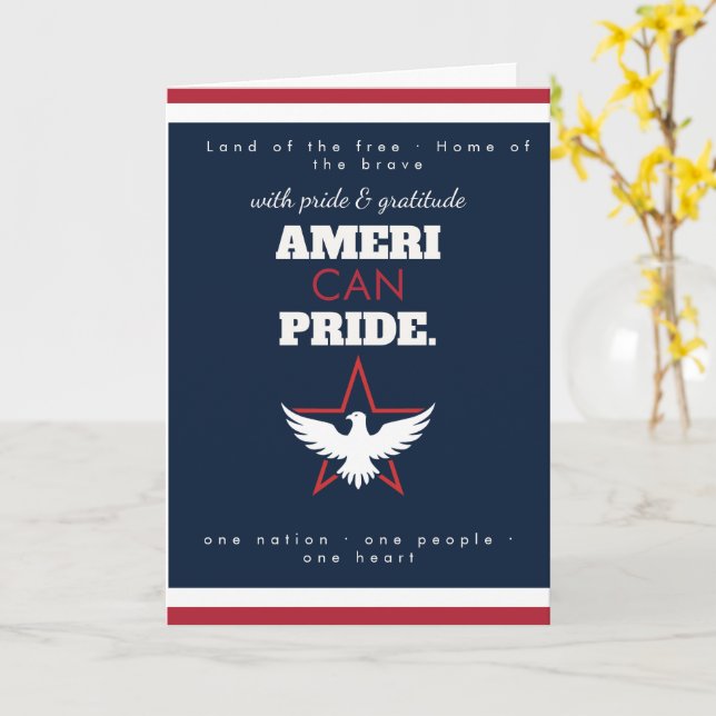 Bold Sans Serif	Bold Greeting Card american pride (Yellow Flower)