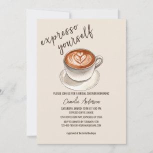 Bold Sans Serif Bold Invitation espresso yourself