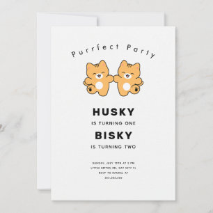 Bold Sans Serif Bold Invitation purrfect