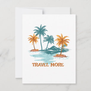 Bold Sans Serif Clean Greeting Card travel more