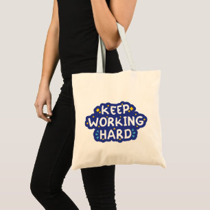 Bold Sans Serif Clean Tote Bag working hard