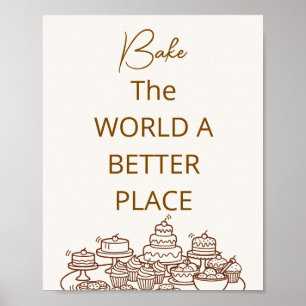 Bold Sans Serif Clean Wall Art Poster bake