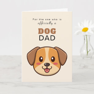 Bold Sans Serif Minimal Greeting Card dog dad