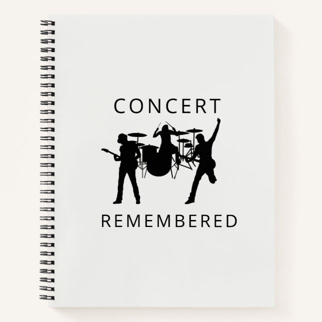 Bold Sans Serif Minimal Notebook Journal | concert (Front)