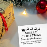 Bold Santa Reindeer Merry Christmas Return Address Self-inking Stamp<br><div class="desc">Easily personalise these custom Bold Santa Reindeer Merry Christmas Return Address self-inking rubber stamps with your own names and address. To customise these rubber stamps, click on "Personalise this template" and change the text in the boxes provided. Available in 9 different colours and 6 sizes. Please view your design on...</div>