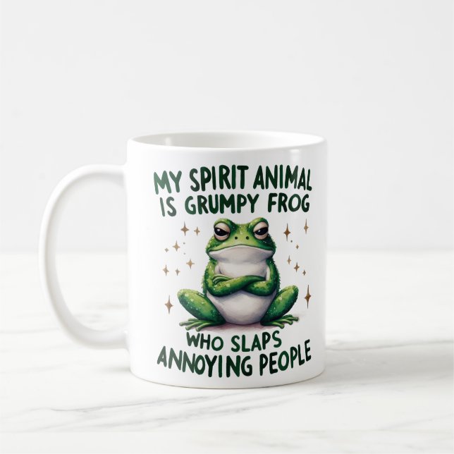 Bold & Sassy Frog Quote Graphic Coffee Mug (Left)