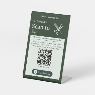 Bold Scan to Tip QR Code Sign   Cash App Tips 