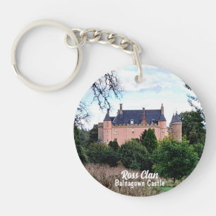 Bold Scottish Ross Clan's Balnagown Castle Key Ring