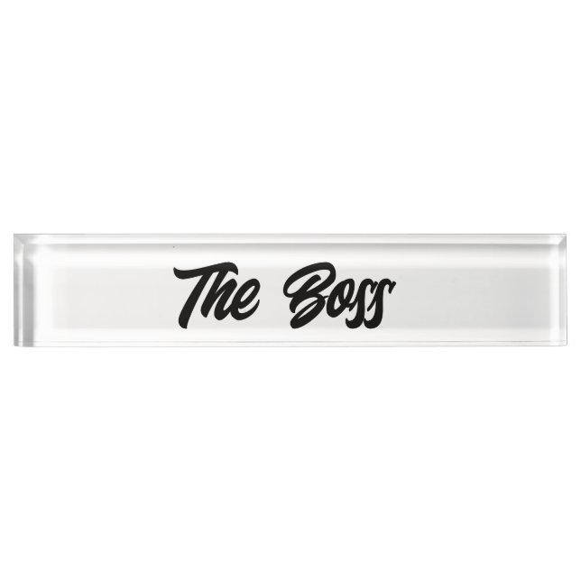 Bold Script Boss  Nameplate (Front)
