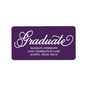 Bold Script   Graduation Address Label