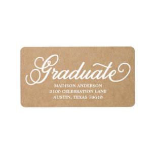 Bold Script   Graduation Address Label