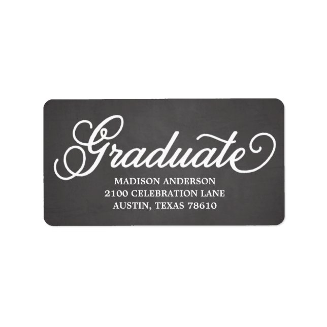Bold Script | Graduation Address Label (Front)