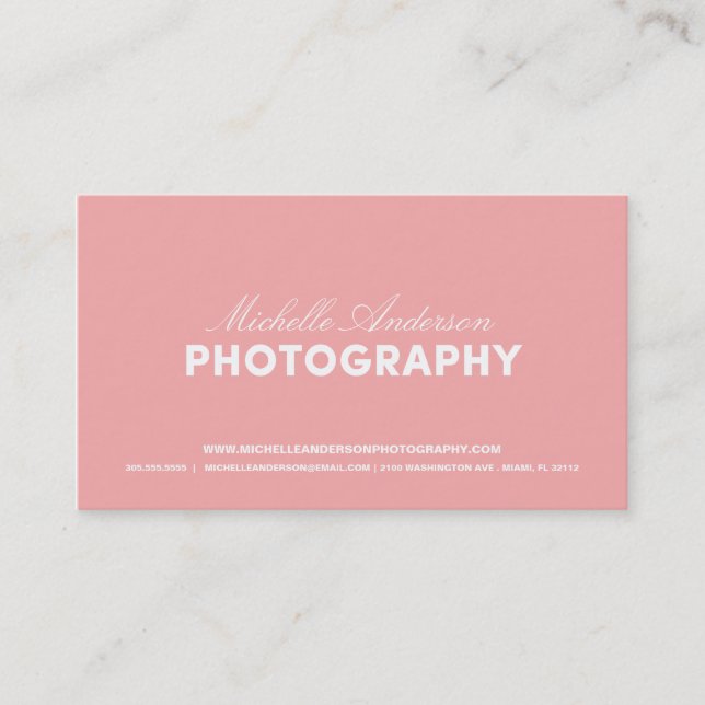 BOLD & SCRIPT | PHOTOGRAPHY BUSINESS CARD (Front)
