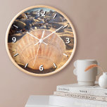 Bold Seashell on California Sandy Beach Photo Clock<br><div class="desc">The late afternoon light makes this seashell on a Southern California beach seem luminous. Relax and travel back to your vacation beach days whenever you check the time on this stunning, beautiful photography wall clock. Your choice of a round or square clock face. Makes a great housewarming gift! You can...</div>
