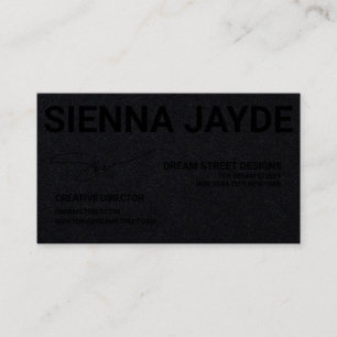 BOLD SIGNATURE MATTE BLACK BUSINESS CARD