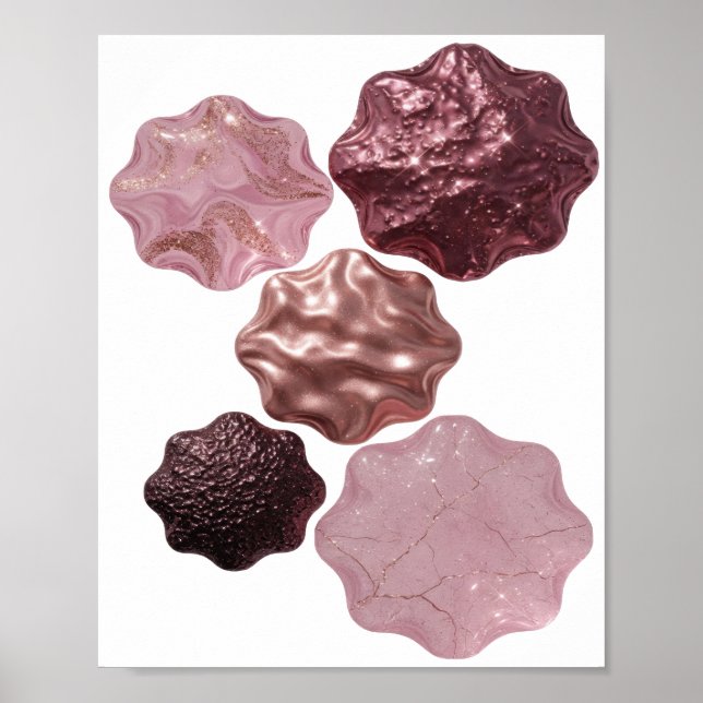 Bold Silver ABSTRACT ART Art Print (Front)