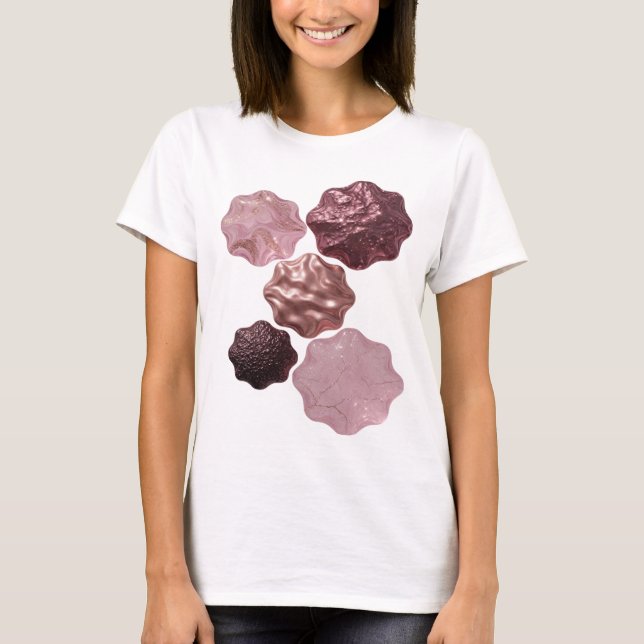 Bold Silver ABSTRACT ART Art Print T-Shirt (Front)