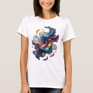 Bold Silver ABSTRACT ART Fashion Print v2 T-Shirt