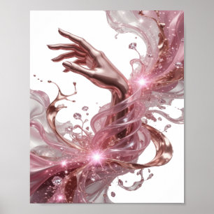 Bold Silver HANDS OF ETERNITY Statement Design Poster