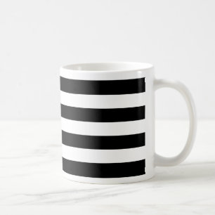 Bold Simple Black and White Stripes Coffee Mug