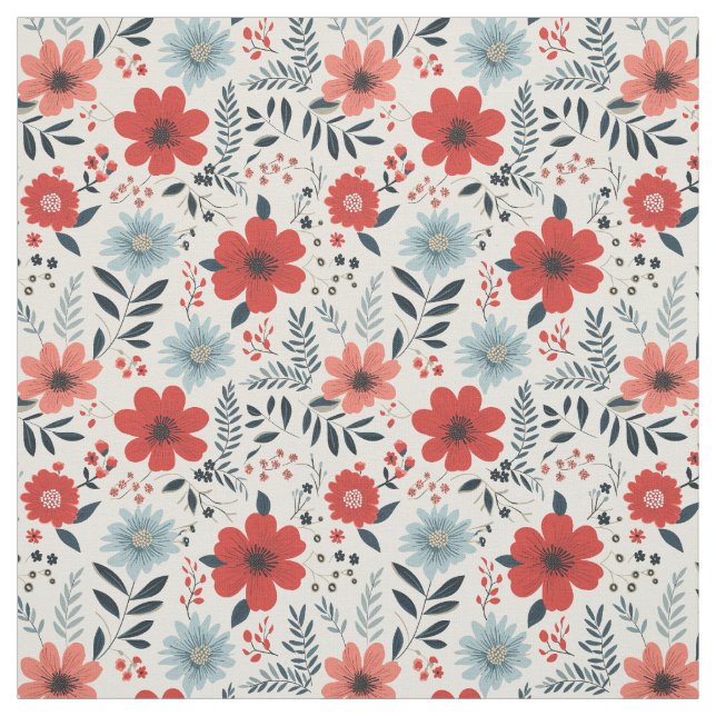 Bold Simple Boho Chic Floral Fabric (Swatch)