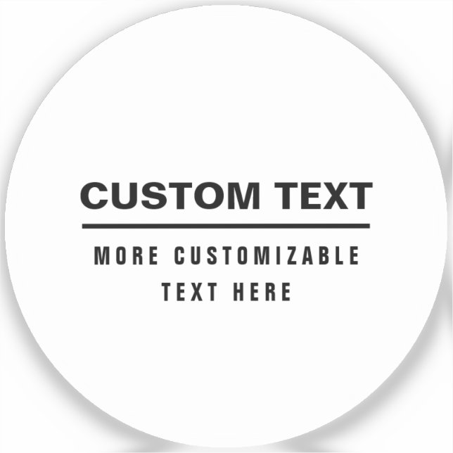 Bold Simple Customisable Text Template  (Front)