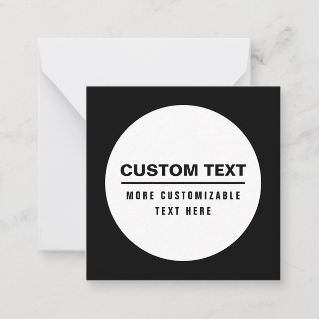 Bold Simple Customisable Text Template  (Front)