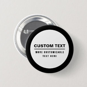 Bold Simple Customisable Text Template 6 Cm Round Badge