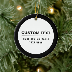 Bold Simple Customisable Text Template  Ceramic Tree Decoration