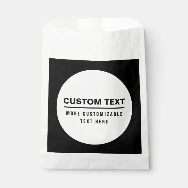 Bold Simple Customisable Text Template  Favour Bags (Front)